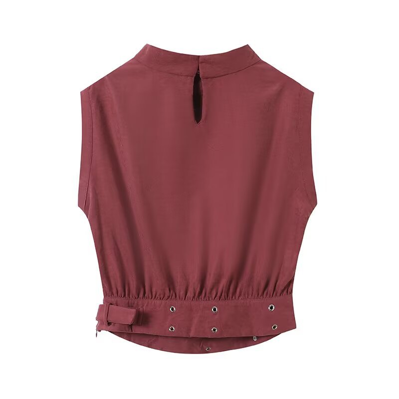 Women's Summer Women's Suede Effect Top