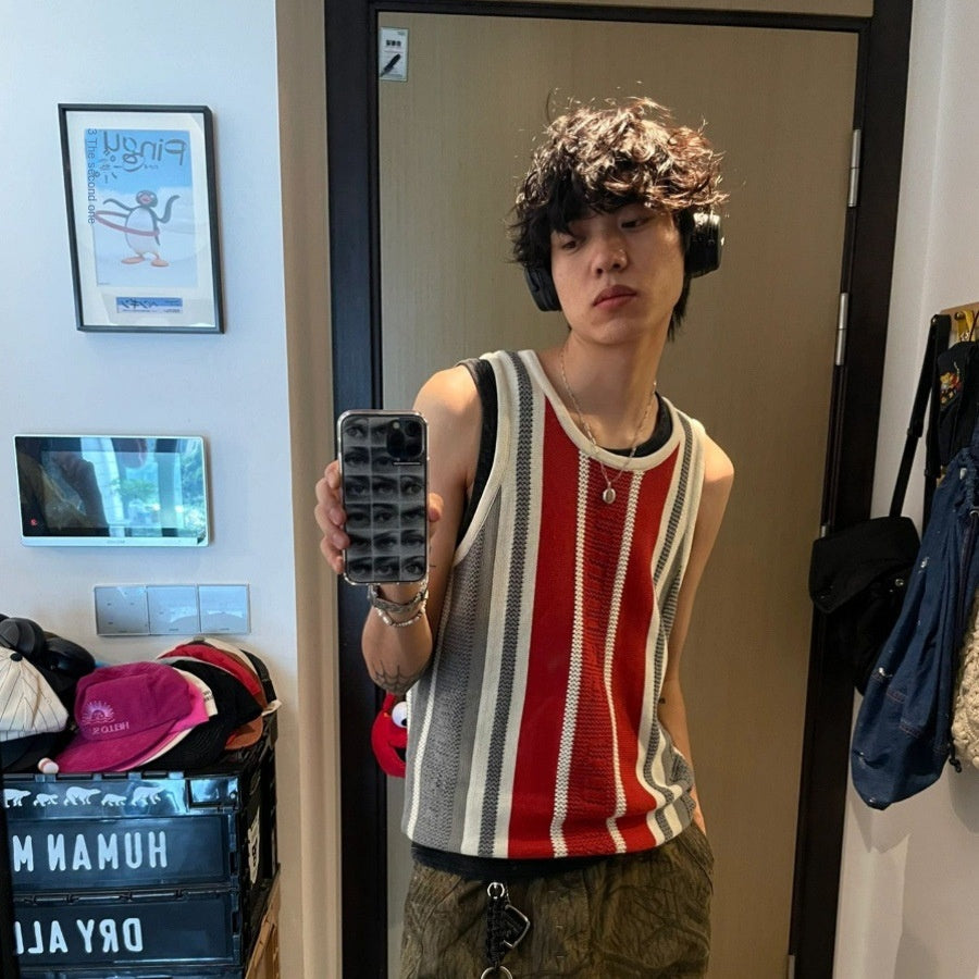 Men's summer loose street casual pullover top