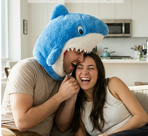 Cartoon Funny Shark Plush Headpiece for Parties, Performances, and Photo Props