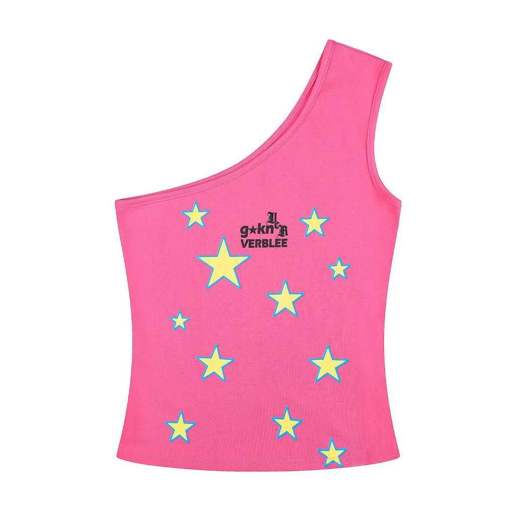 Tank Top for Women with Star Print, Slim-Fitting,  Sleeveless Summer Top