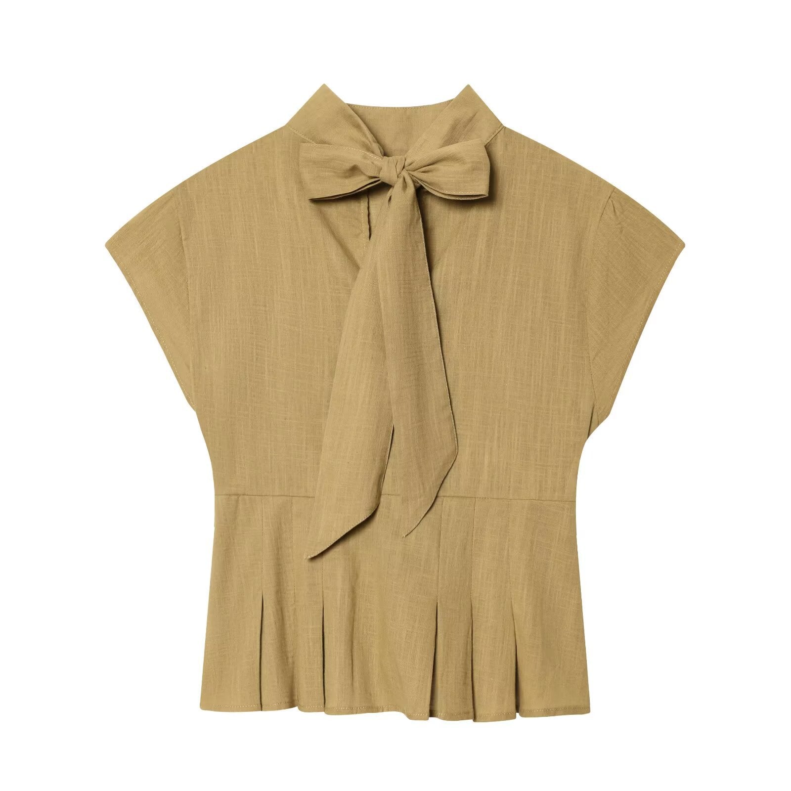 Summer Split Bow Decoration Sleeveless Top