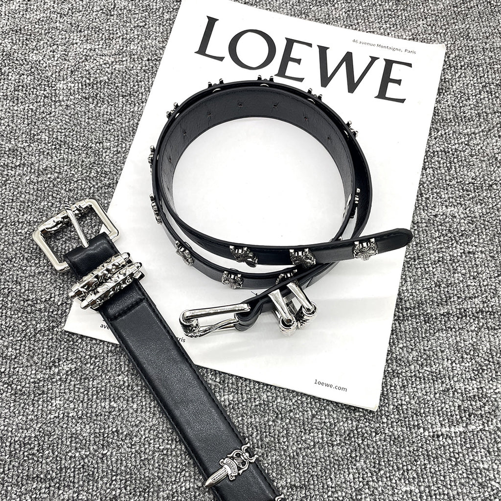 Hollow belt denim belt