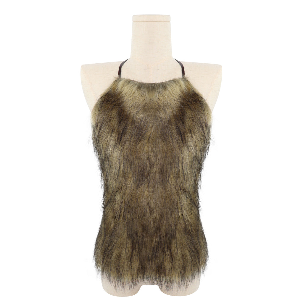 Halloween Faux Fur Caveman Costume Cosplay Viking Savage Costume Props