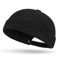 Solid color coarse corduroy melon skin hat