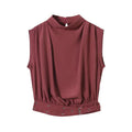 Women's Summer Women's Suede Effect Top