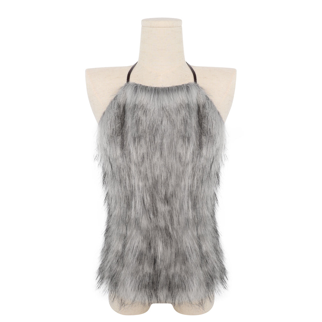 Halloween Faux Fur Caveman Costume Cosplay Viking Savage Costume Props