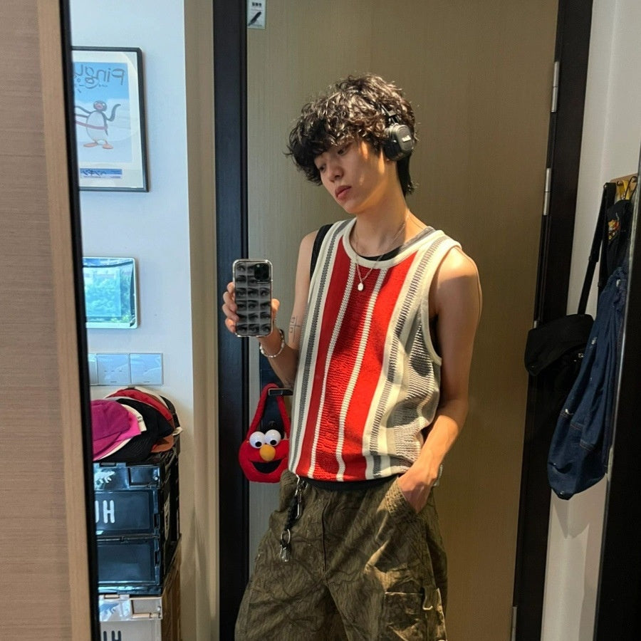Men's summer loose street casual pullover top