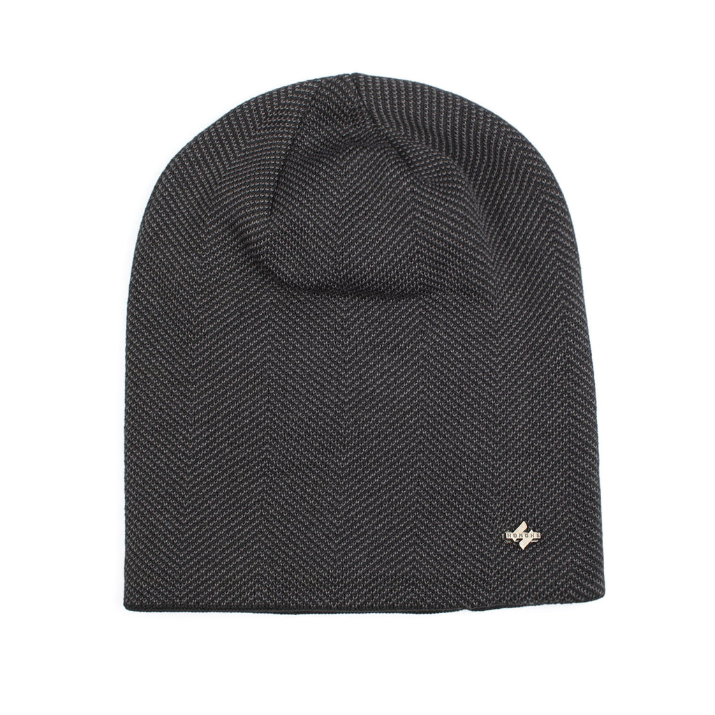 Velvet H-iron label pullover cap knitted yarn cap