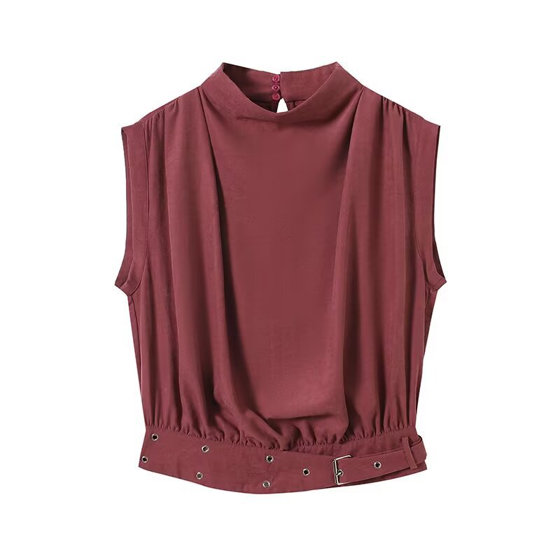 Women's Summer Women's Suede Effect Top
